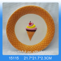 Icecream shape home decor ceramic plates candy plates